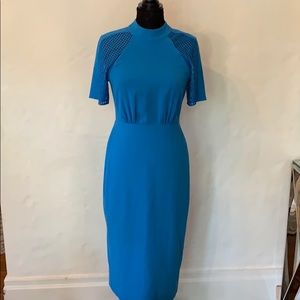 BGBG MAXAZRIA Blue Dress with laser cut-outs NWT